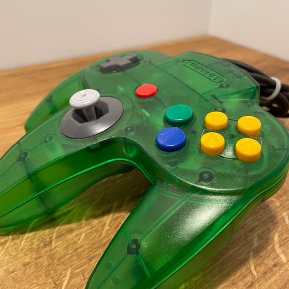 Nintendo 64 N64 Jungle Green Console & Controller with Extra Controller - TESTED - Picture 11 of 16